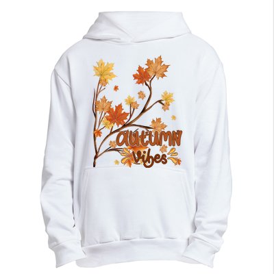 Autumn Vibes Leaves Cozy Urban Pullover Hoodie