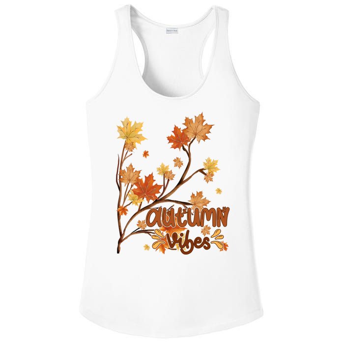 Autumn Vibes Leaves Cozy Ladies PosiCharge Competitor Racerback Tank