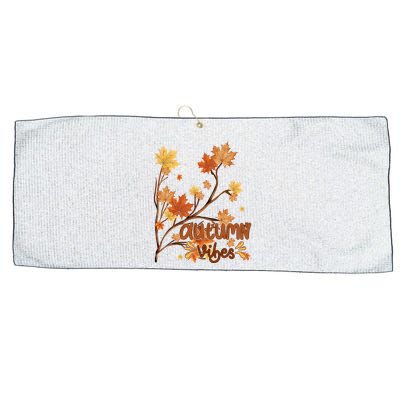 Autumn Vibes Leaves Cozy Large Microfiber Waffle Golf Towel