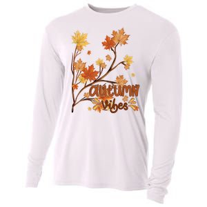 Autumn Vibes Leaves Cozy Cooling Performance Long Sleeve Crew