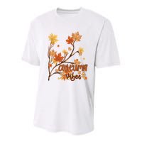 Autumn Vibes Leaves Cozy Youth Performance Sprint T-Shirt