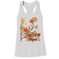 Autumn Vibes Leaves Cozy Women's Racerback Tank