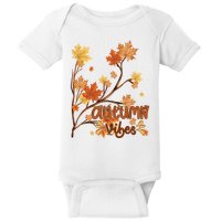 Autumn Vibes Leaves Cozy Baby Bodysuit