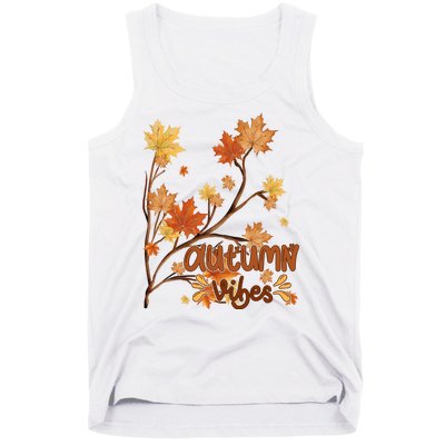 Autumn Vibes Leaves Cozy Tank Top