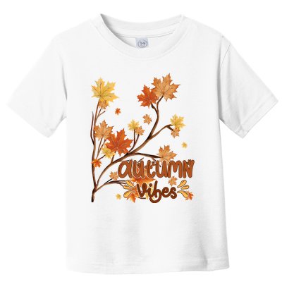 Autumn Vibes Leaves Cozy Toddler T-Shirt