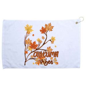 Autumn Vibes Leaves Cozy Grommeted Golf Towel