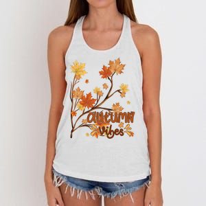 Autumn Vibes Leaves Cozy Women's Knotted Racerback Tank