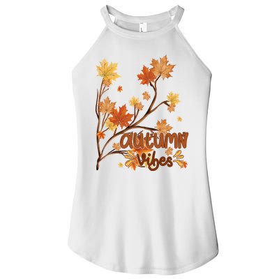 Autumn Vibes Leaves Cozy Women's Perfect Tri Rocker Tank