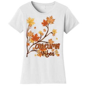 Autumn Vibes Leaves Cozy Women's T-Shirt