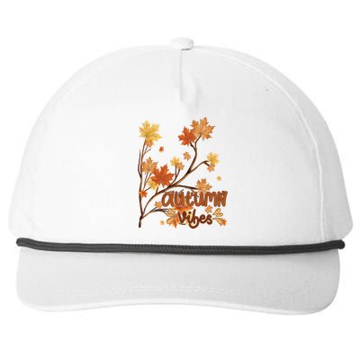 Autumn Vibes Leaves Cozy Snapback Five-Panel Rope Hat