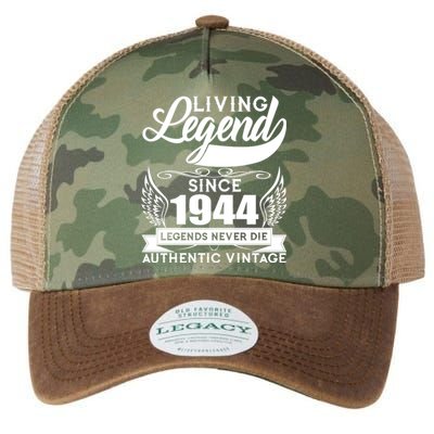 Authentic Vintage Living Legend Since 1944 Legends Never Die 80th Birthday Legacy Tie Dye Trucker Hat