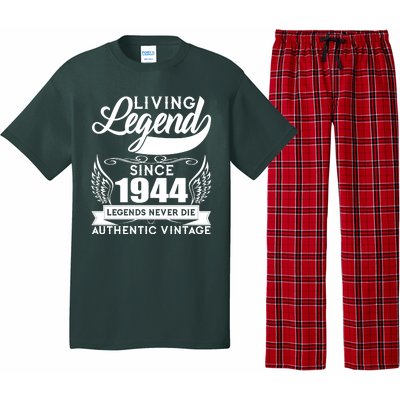 Authentic Vintage Living Legend Since 1944 Legends Never Die 80th Birthday Pajama Set