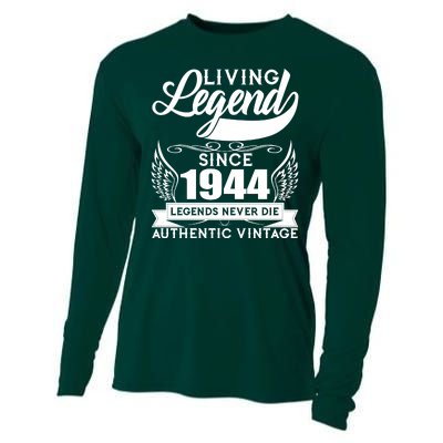 Authentic Vintage Living Legend Since 1944 Legends Never Die 80th Birthday Cooling Performance Long Sleeve Crew