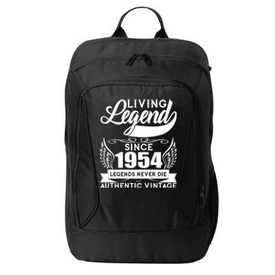 Authentic Vintage Living Legend Since 1954 Legends Never Die 70th Birthday City Backpack