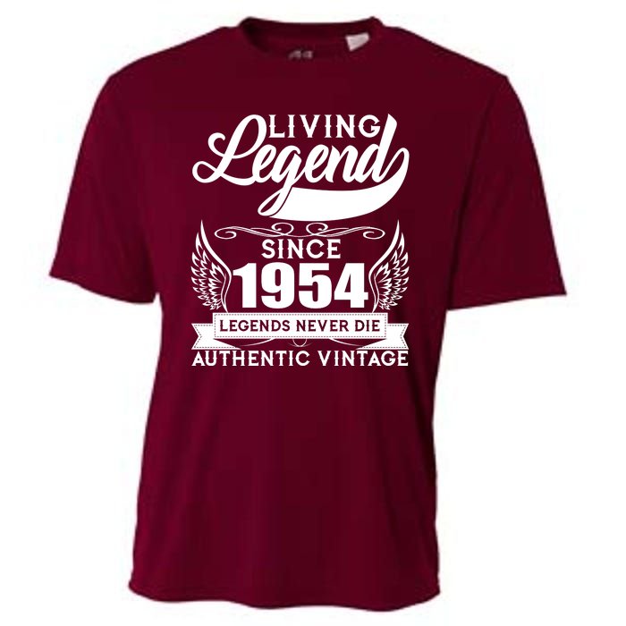 Authentic Vintage Living Legend Since 1954 Legends Never Die 70th Birthday Cooling Performance Crew T-Shirt