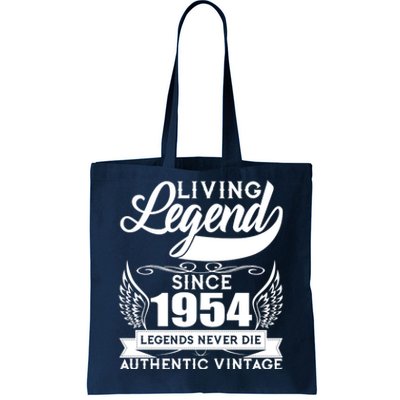 Authentic Vintage Living Legend Since 1954 Legends Never Die 70th Birthday Tote Bag