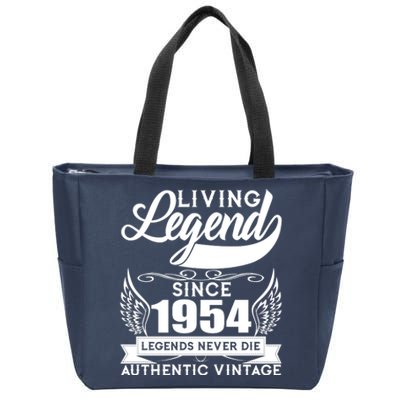 Authentic Vintage Living Legend Since 1954 Legends Never Die 70th Birthday Zip Tote Bag