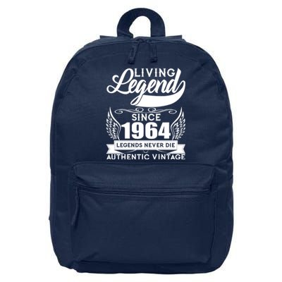 Authentic Vintage Living Legend Since 1964 Legends Never Die 60th Birthday 16 in Basic Backpack