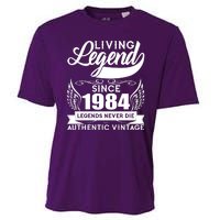 Authentic Vintage Living Legend Since 1984 Legends Never Die 40th Birthday Cooling Performance Crew T-Shirt