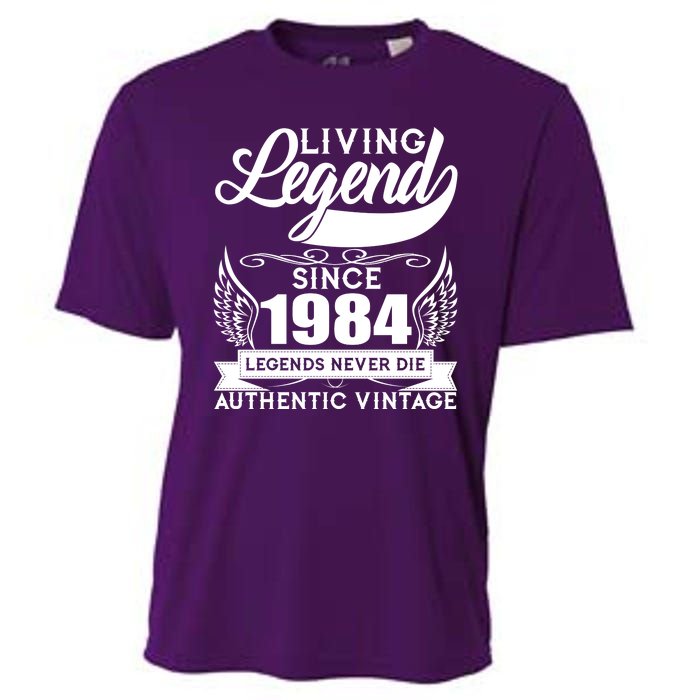 Authentic Vintage Living Legend Since 1984 Legends Never Die 40th Birthday Cooling Performance Crew T-Shirt