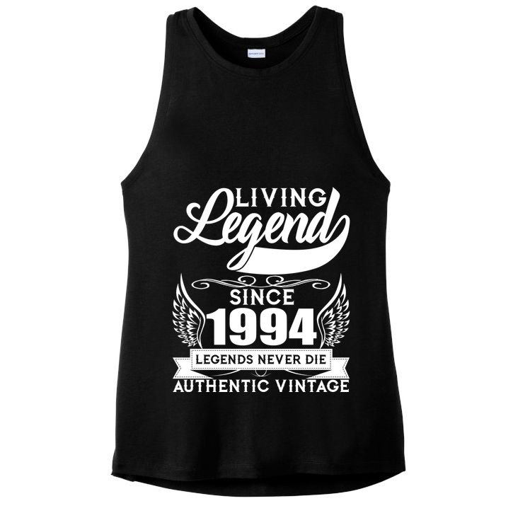 Authentic Vintage Living Legend Since 1994 Legends Never Die 30th Birthday Ladies PosiCharge Tri-Blend Wicking Tank