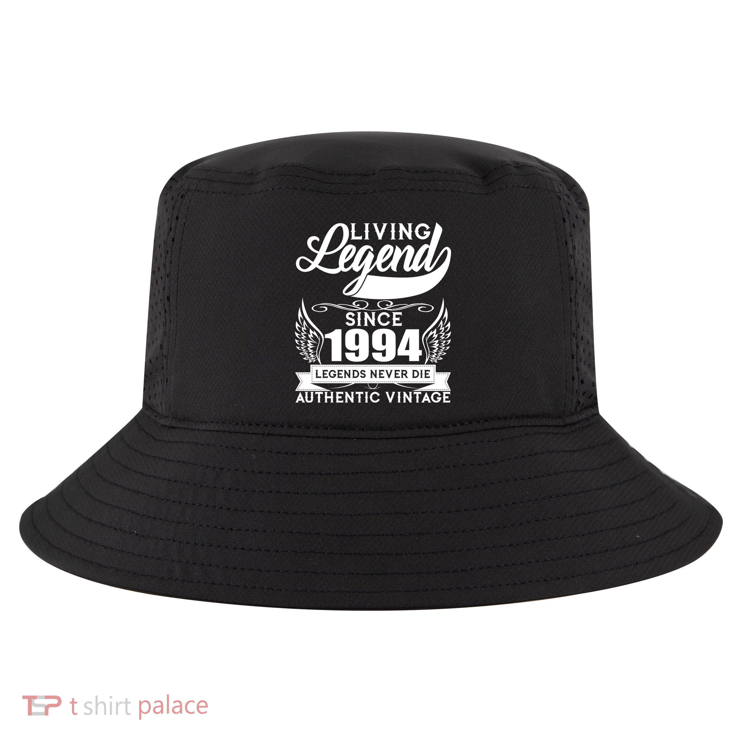 Authentic Vintage Living Legend Since 1994 Legends Never Die 30th Birthday Cool Comfort Performance Bucket Hat
