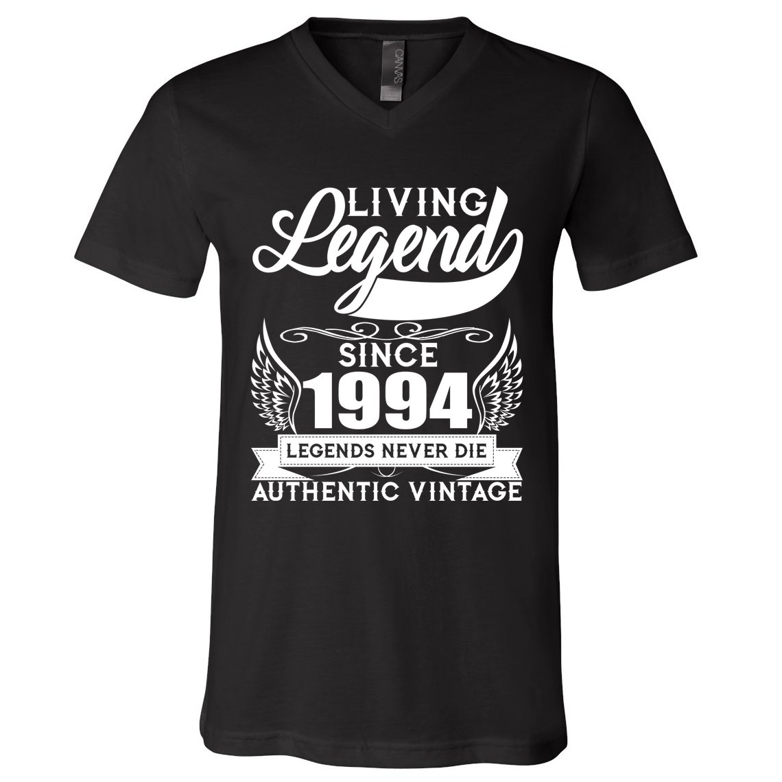 Authentic Vintage Living Legend Since 1994 Legends Never Die 30th Birthday V-Neck T-Shirt
