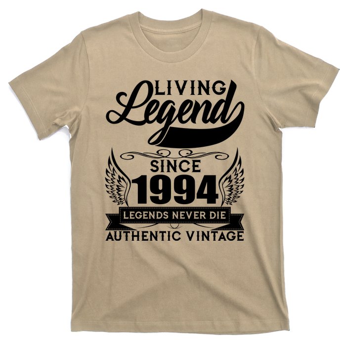 Authentic Vintage Living Legend Since 1994 Legends Never Die 30th Birthday T-Shirt