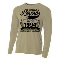 Authentic Vintage Living Legend Since 1994 Legends Never Die 30th Birthday Cooling Performance Long Sleeve Crew