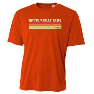 Apple Valley Lake Ohio Funny Fishing Camping Summer Gift Meaningful Gift Cooling Performance Crew T-Shirt