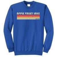 Apple Valley Lake Ohio Funny Fishing Camping Summer Gift Meaningful Gift Tall Sweatshirt