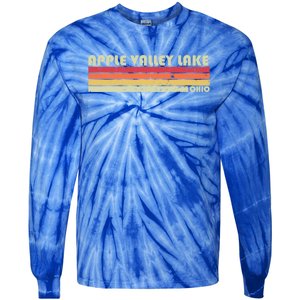 Apple Valley Lake Ohio Funny Fishing Camping Summer Gift Meaningful Gift Tie-Dye Long Sleeve Shirt