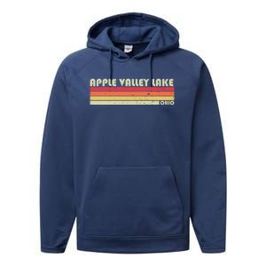 Apple Valley Lake Ohio Funny Fishing Camping Summer Gift Meaningful Gift Performance Fleece Hoodie