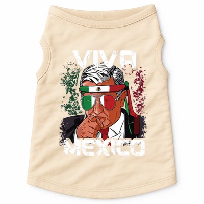 Amlo Viva Mexico Dia De Independencia Camiseta Gift Doggie Tank