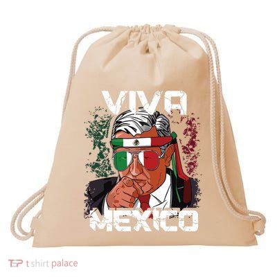 Amlo Viva Mexico Dia De Independencia Camiseta Gift Drawstring Bag