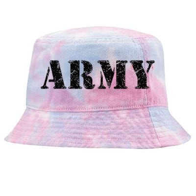 Army  Vintage Military Green Retro USA Soldier Gift  Tie-Dyed Bucket Hat