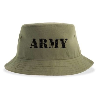 Army  Vintage Military Green Retro USA Soldier Gift  Sustainable Bucket Hat