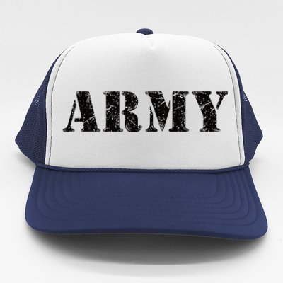 Army  Vintage Military Green Retro USA Soldier Gift  Trucker Hat