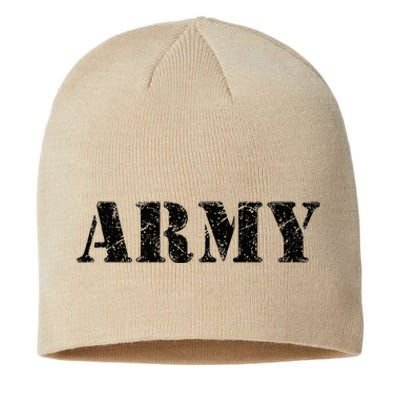 Army  Vintage Military Green Retro USA Soldier Gift  Sustainable Beanie