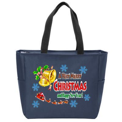 A Very Merry Christmas Zip Tote Bag