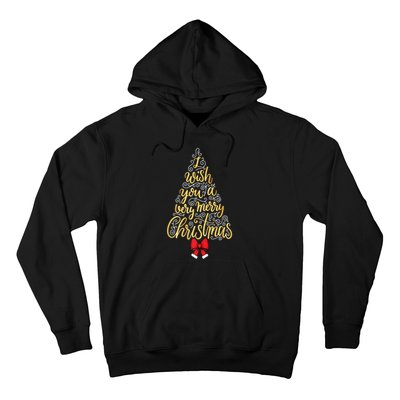 A Very Merry Christmas Tree And Coquette Bow Tank Top Hoodie