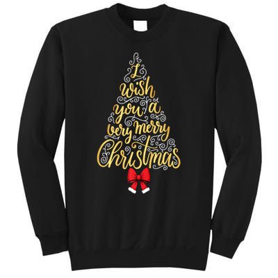 A Very Merry Christmas Tree And Coquette Bow Tank Top Sweatshirt