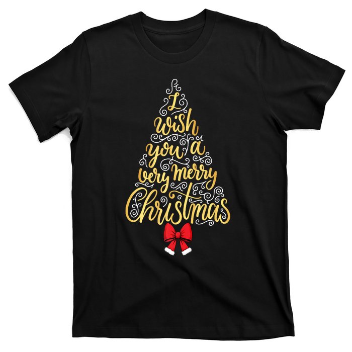 A Very Merry Christmas Tree And Coquette Bow Tank Top T-Shirt