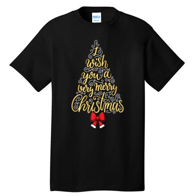 A Very Merry Christmas Tree And Coquette Bow Tank Top Tall T-Shirt