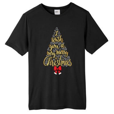 A Very Merry Christmas Tree And Coquette Bow Tank Top Tall Fusion ChromaSoft Performance T-Shirt