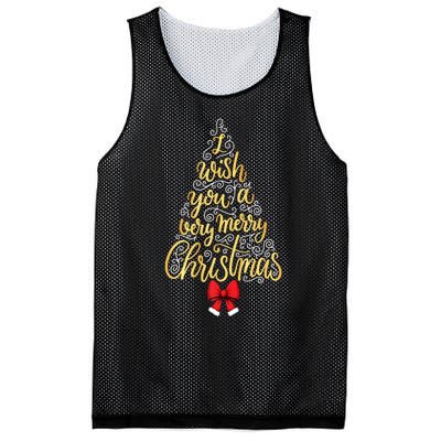 A Very Merry Christmas Tree And Coquette Bow Tank Top Mesh Reversible Basketball Jersey Tank