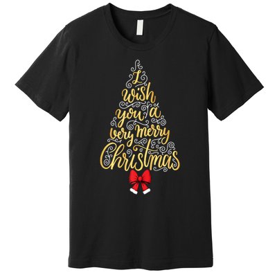 A Very Merry Christmas Tree And Coquette Bow Tank Top Premium T-Shirt