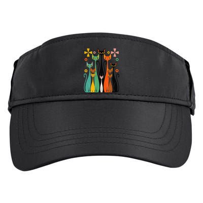 Aesthetic Vintage Mod Cat Design – Retro 50s Kitsch Artwork .Png Adult Drive Performance Visor