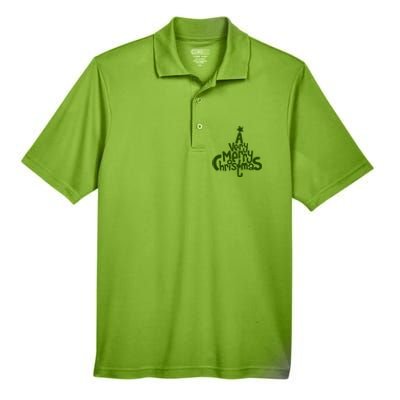 A Very Merry Christmas Tree Logo Men's Origin Performance Piqué Polo