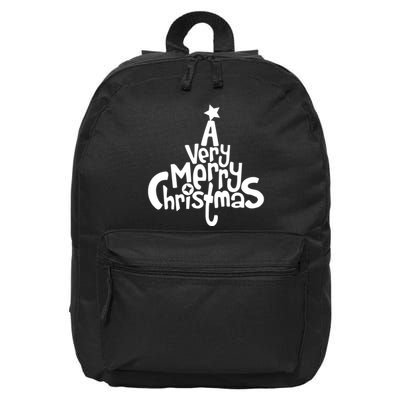 A Very Merry Christmas Tree Logo 16 in Basic Backpack